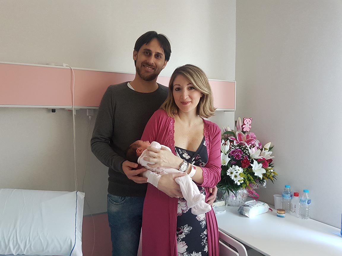 Chloé, la primera bebé de 2019 que nació en nuestro Hospital
